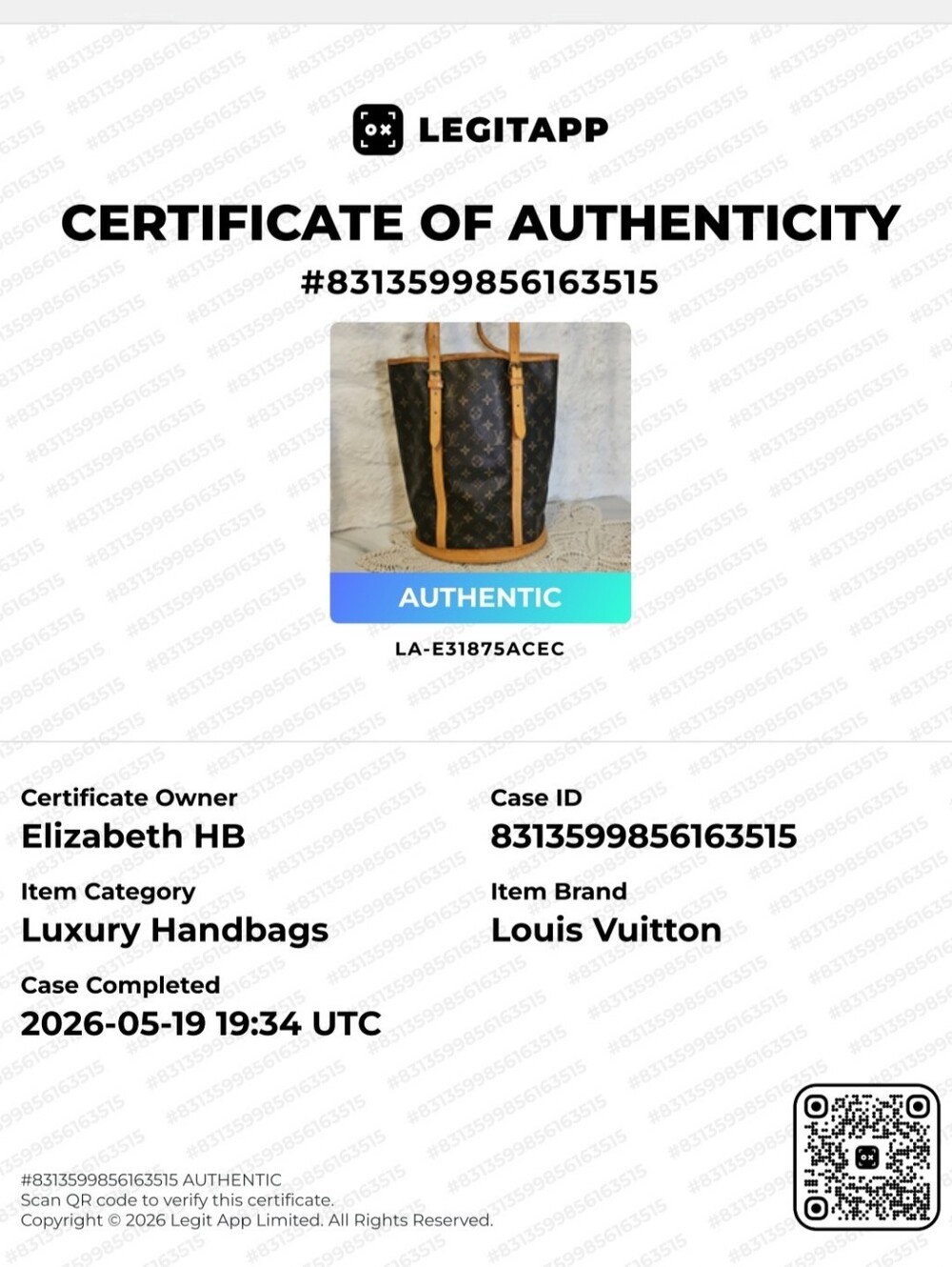 Louis Vuitton Monogram Canvas Bucket Tote in Brown and Tan - Picture 15 of 15